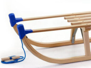 Alternative view of Slittino Davos di legno 90cm Azul