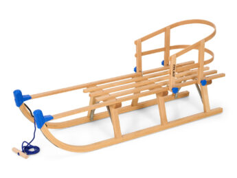 Slittino in legno Davos 110cm con schienale
