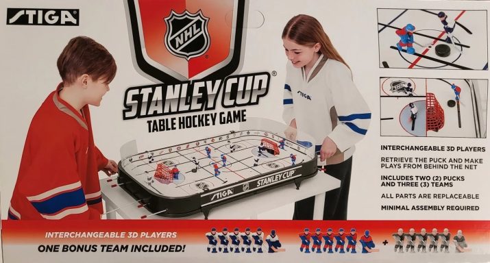 STIGA Hockey Gioco da Tavolo Stanley Cup 3T, Classico Gioco con 3 Squadre Intercambiabili Incluse - immagine 5