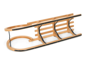 Slitta in legno con corna tradizionale 110cm Alpina Fun - immagine 3