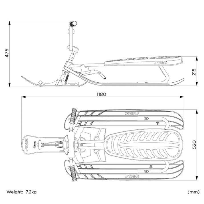 Slittino STIGA Snowracer SX con cuscino del sedile - immagine 4