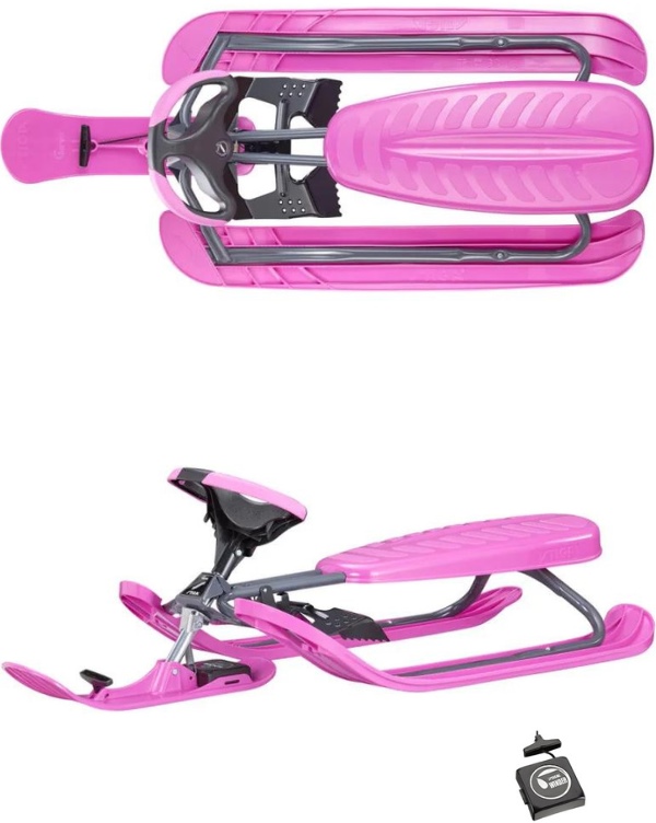Slittino Bob Stiga Snowracer Color PRO Rosa - immagine 3