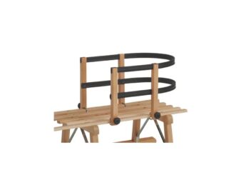 Slittino in legno Gloco Davos 110cm con schienale nero - immagine 5
